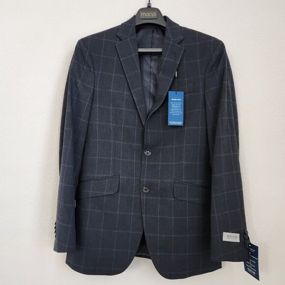 Kenneth Cole Reaction Techni-Cole Ready Flex Blazer – Dark Blue, 36R (NWT) - Picture 1 of 9